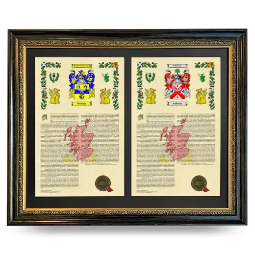 Double Armorial History Framed - Heirloom