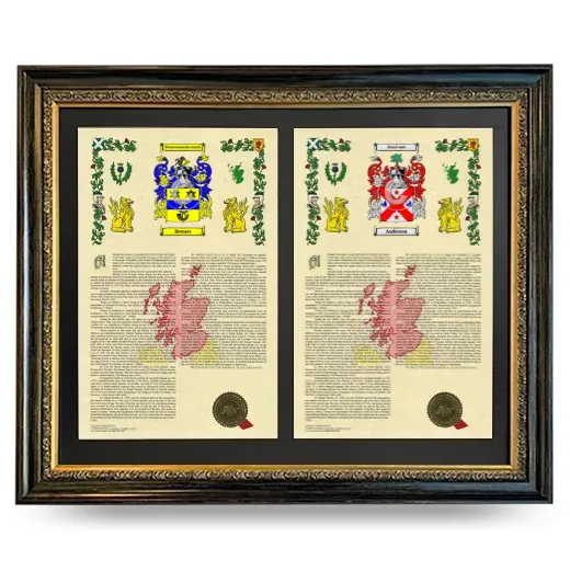 Double Armorial History Framed - Heirloom