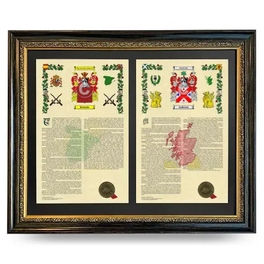 Double Armorial History Framed - Heirloom