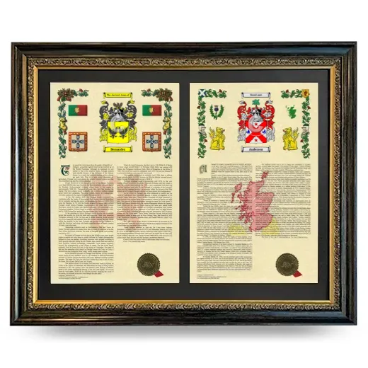 Double Armorial History Framed - Heirloom
