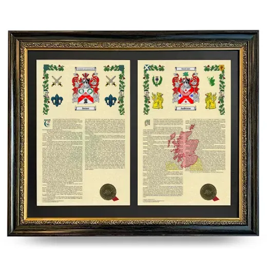 Double Armorial History Framed - Heirloom