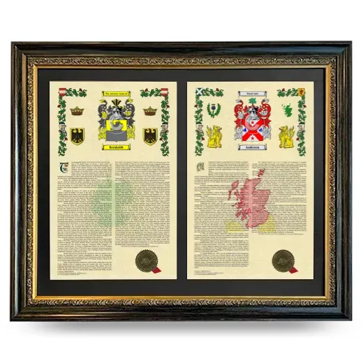 Double Armorial History Framed - Heirloom