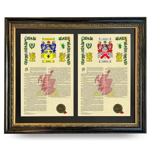 Double Armorial History Framed - Heirloom