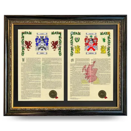 Double Armorial History Framed - Heirloom