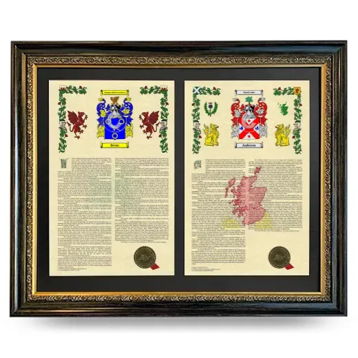 Double Armorial History Framed - Heirloom