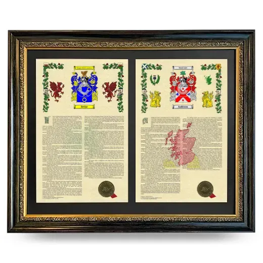 Double Armorial History Framed - Heirloom