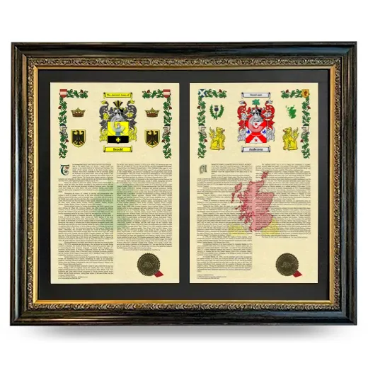 Double Armorial History Framed - Heirloom