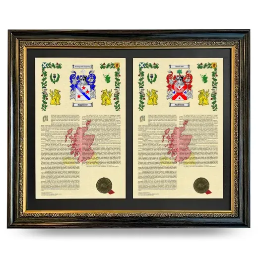 Double Armorial History Framed - Heirloom
