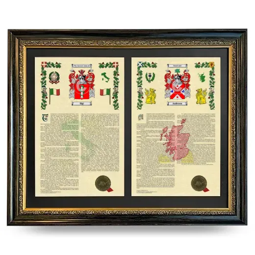 Double Armorial History Framed - Heirloom