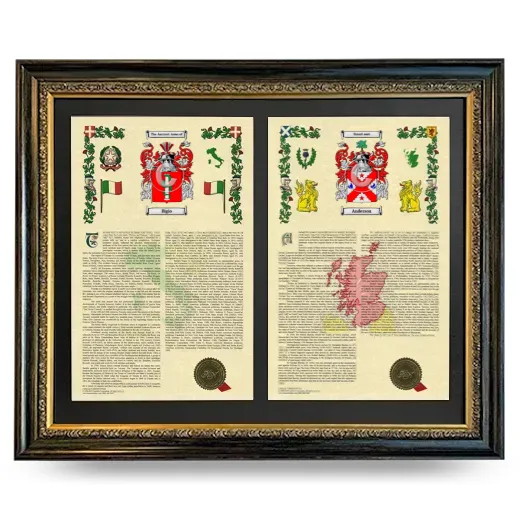 Double Armorial History Framed - Heirloom
