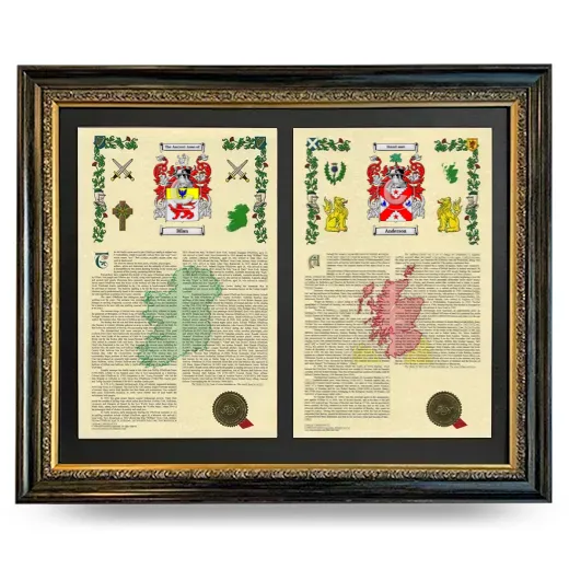 Double Armorial History Framed - Heirloom