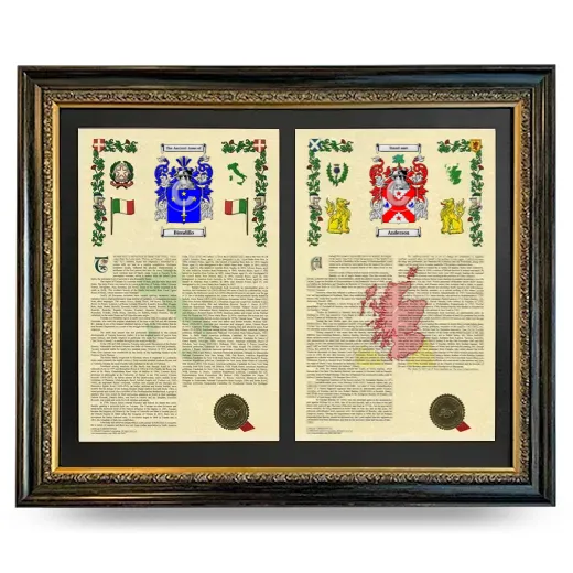 Double Armorial History Framed - Heirloom