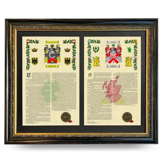 Double Armorial History Framed - Heirloom