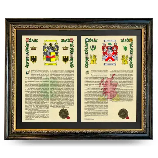 Double Armorial History Framed - Heirloom