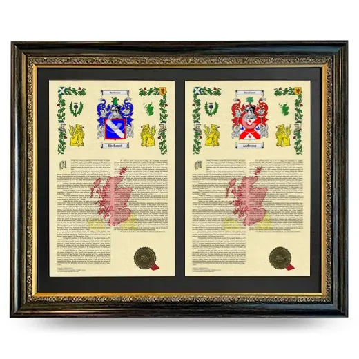 Double Armorial History Framed - Heirloom