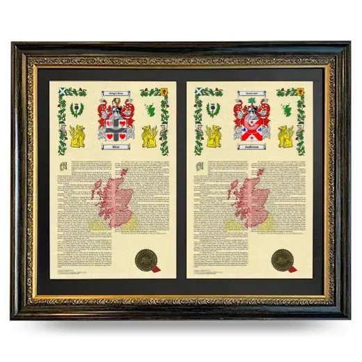 Double Armorial History Framed - Heirloom