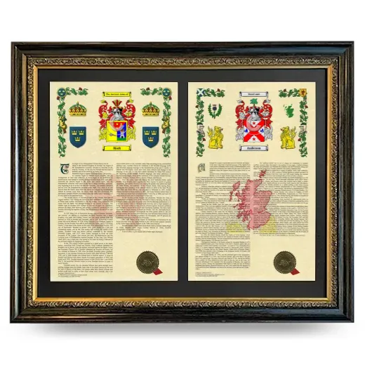 Double Armorial History Framed - Heirloom
