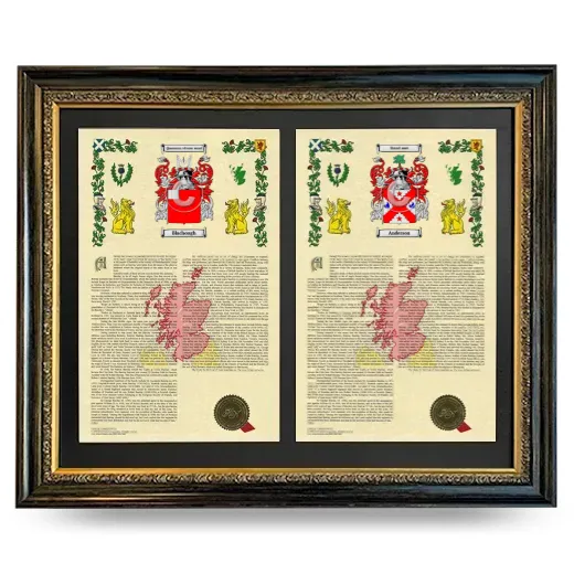 Double Armorial History Framed - Heirloom