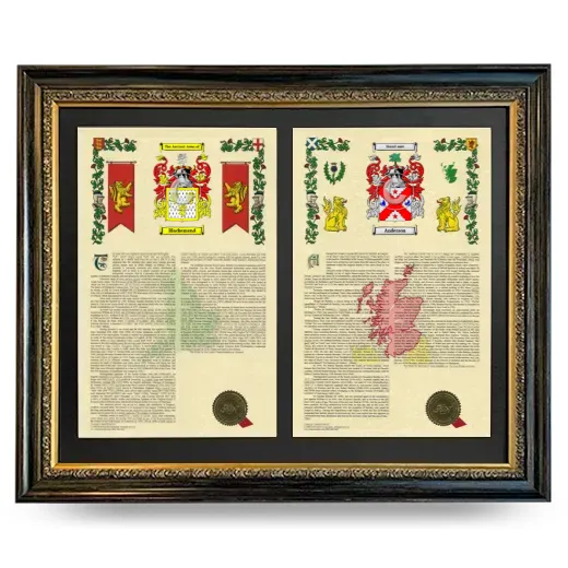 Double Armorial History Framed - Heirloom