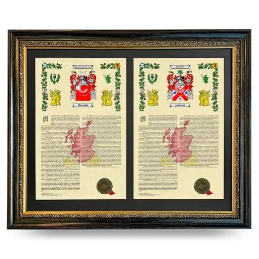 Double Armorial History Framed - Heirloom