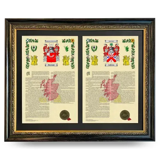 Double Armorial History Framed - Heirloom