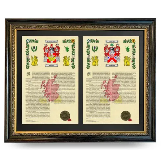 Double Armorial History Framed - Heirloom