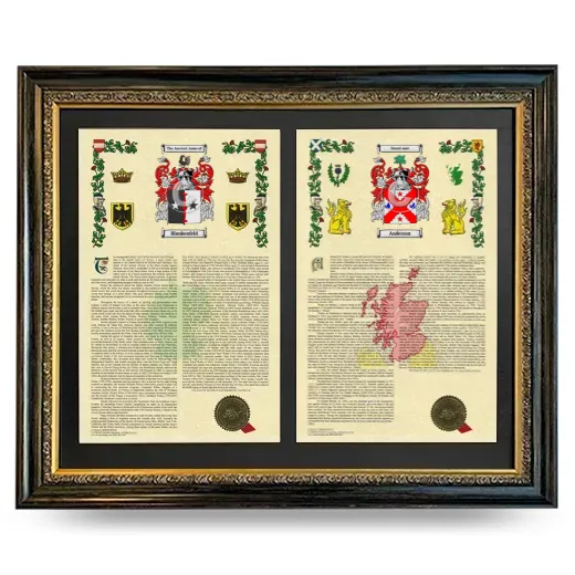 Double Armorial History Framed - Heirloom