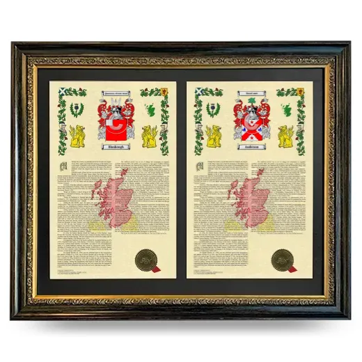 Double Armorial History Framed - Heirloom