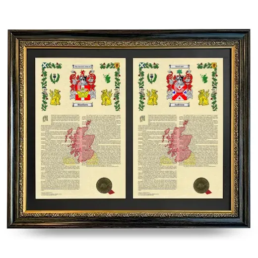 Double Armorial History Framed - Heirloom