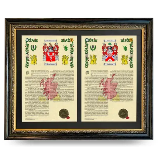 Double Armorial History Framed - Heirloom