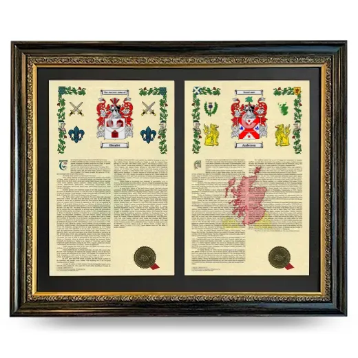 Double Armorial History Framed - Heirloom
