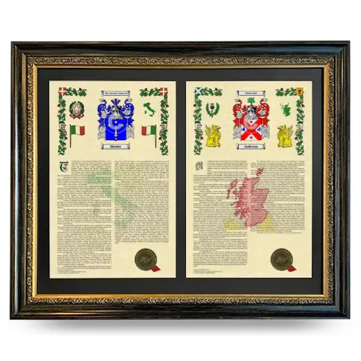 Double Armorial History Framed - Heirloom