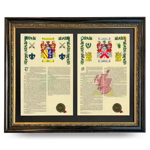 Double Armorial History Framed - Heirloom