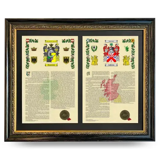 Double Armorial History Framed - Heirloom
