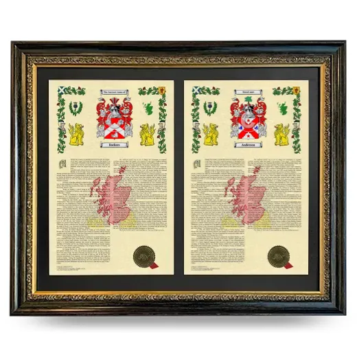 Double Armorial History Framed - Heirloom