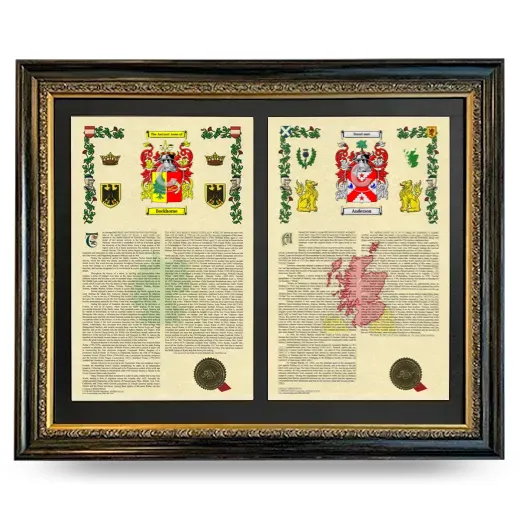 Double Armorial History Framed - Heirloom