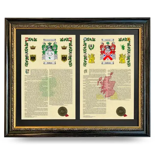 Double Armorial History Framed - Heirloom