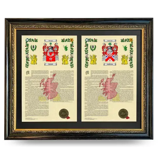 Double Armorial History Framed - Heirloom