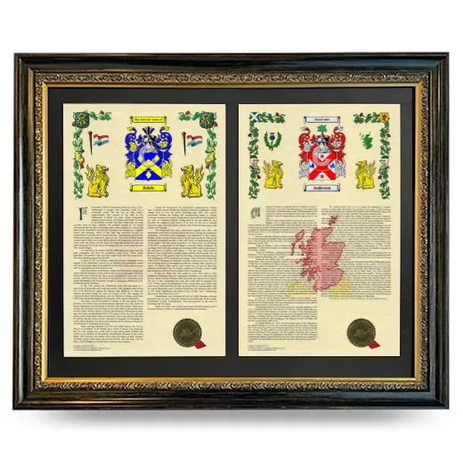 Double Armorial History Framed - Heirloom