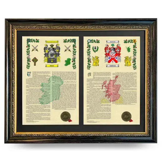 Double Armorial History Framed - Heirloom