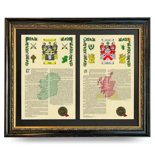 Double Armorial History Framed - Heirloom