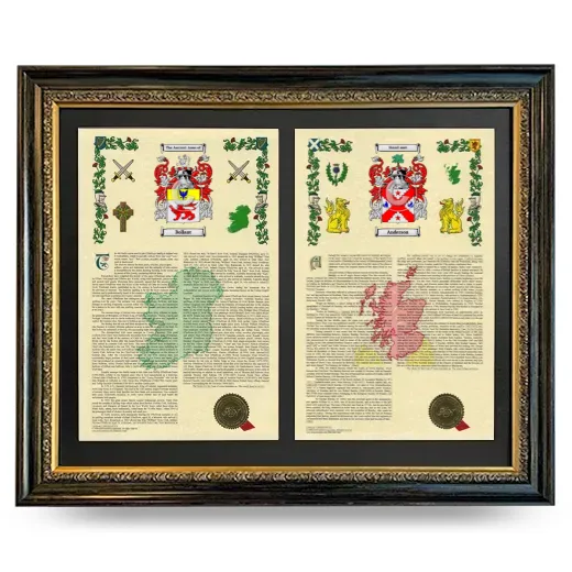 Double Armorial History Framed - Heirloom