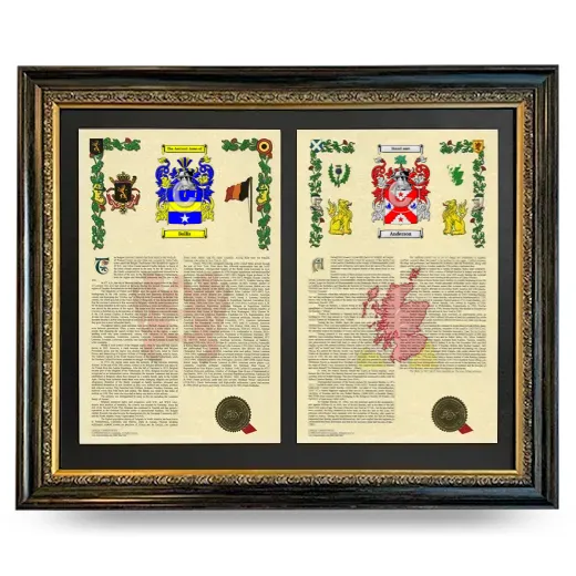 Double Armorial History Framed - Heirloom