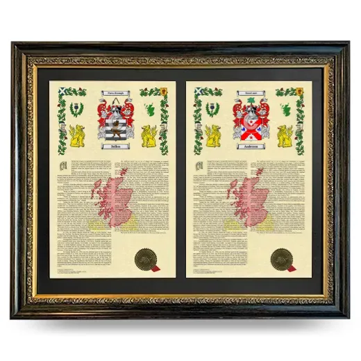 Double Armorial History Framed - Heirloom