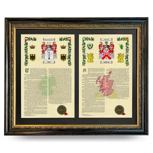 Double Armorial History Framed - Heirloom