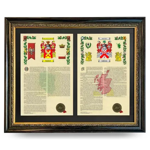 Double Armorial History Framed - Heirloom