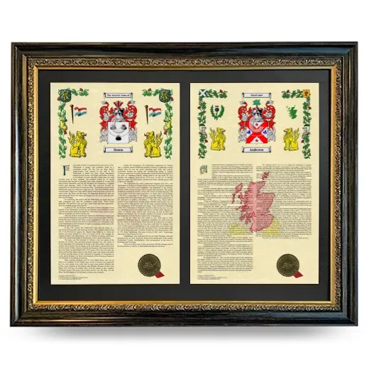 Double Armorial History Framed - Heirloom