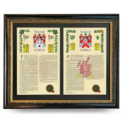 Double Armorial History Framed - Heirloom