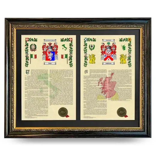Double Armorial History Framed - Heirloom