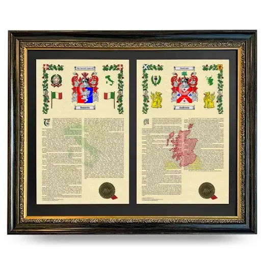 Double Armorial History Framed - Heirloom
